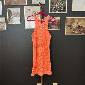Lilly Pulitzer Orange Sheath Halter Mini Dress
